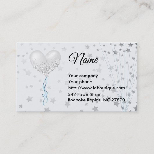 風船と星の名刺 名刺 (正面)