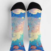 風船と星 ソックス (上部)