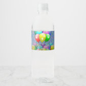 風船と紙吹雪 ペットボトルラベル (正面)