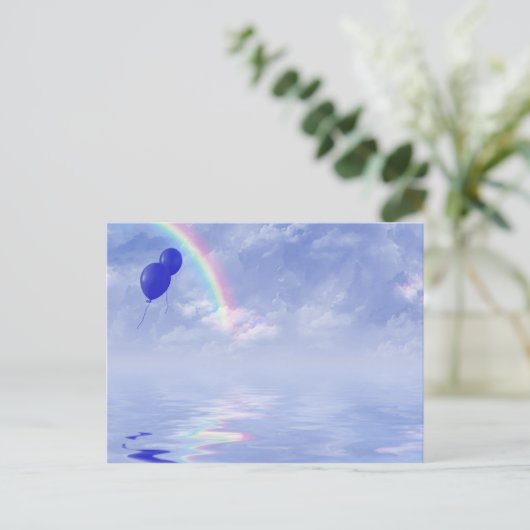 風船と虹 ポストカード (スタンド正面)
