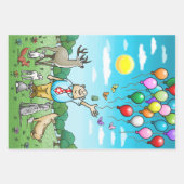 風船と誕生日、完璧なペア！ ラッピングペーパーシート (正面2)