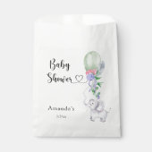 風船と象の赤ちゃんシャワー フェイバーバッグ (正面)