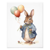 風船と青いジャケットのピーターうさぎ フォトプリント            (正面)