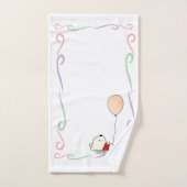 風船に乗る自由な夢|過去記事 バスタオルセット (ハンドタオル)