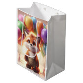 風船に囲まれた可愛いカラフル。 ミディアムペーパーバッグ (正面アングル)