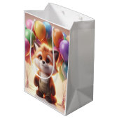 風船に囲まれた可愛いカラフル。 ミディアムペーパーバッグ (裏面アングル)