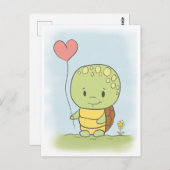 風船のある亀 ポストカード (正面/裏面)