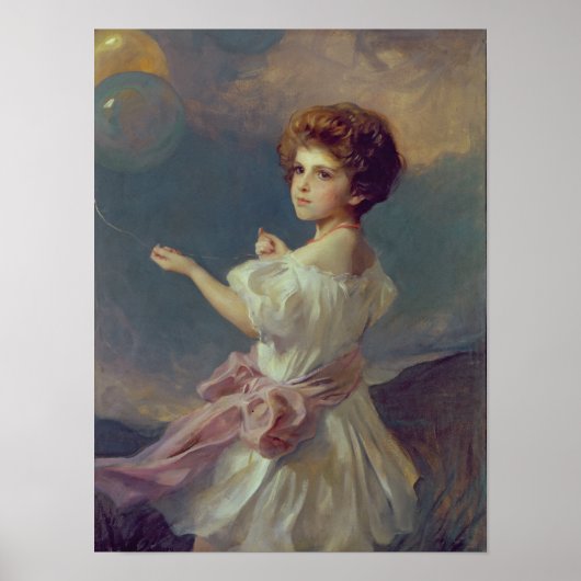 風船のある女の子 ポスター (正面)