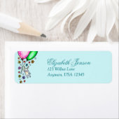 風船のある遠くにうさぎ ラベル (インサイチュ)