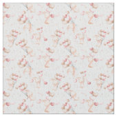 風船のかわいいバンニー ファブリック (クローズアップ)