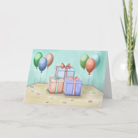 風船のギフトボックス シーズンカード (正面)