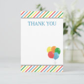 風船のサンキューノート フラットカード 子供用 サンキューカード (スタンド正面)