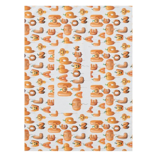 風船のハロウィーンパターン テーブルクロス (正面)