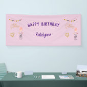 風船のパーソナライズされたハッピーバースデー 横断幕 (トレードショー)