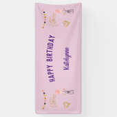 風船のパーソナライズされたハッピーバースデー 横断幕 (縦)