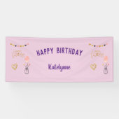 風船のパーソナライズされたハッピーバースデー 横断幕 (横)