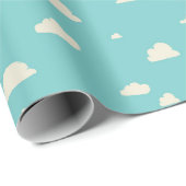 風船の上に漫画の犬の誕生日包装紙 ラッピングペーパー (ロールコーナー)