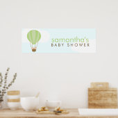 風船の中の双子の赤ちゃんのベビーシャワー ポスター (キッチン)