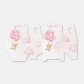 風船の入ったピンクのテディ感謝していベアが大好き フェイバーボックス (折り畳みなし)