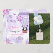 風船の写真 招待状 (正面/裏面)