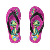 風船の多い可愛い小さなカラフル キッズビーチサンダル (フットベッド)