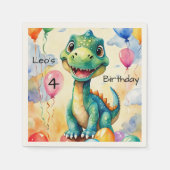 風船の多い可愛い小さなカラフル スタンダードカクテルナプキン (正面)