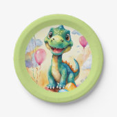 風船の多い可愛い小さなカラフル ペーパープレート (正面)