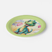 風船の多い可愛い小さなカラフル ペーパープレート (アングル)