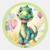 風船の多い可愛い小さなカラフル ラウンドシール (正面)