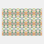 風船の多い可愛い小さなカラフル ラッピングペーパーシート (正面)