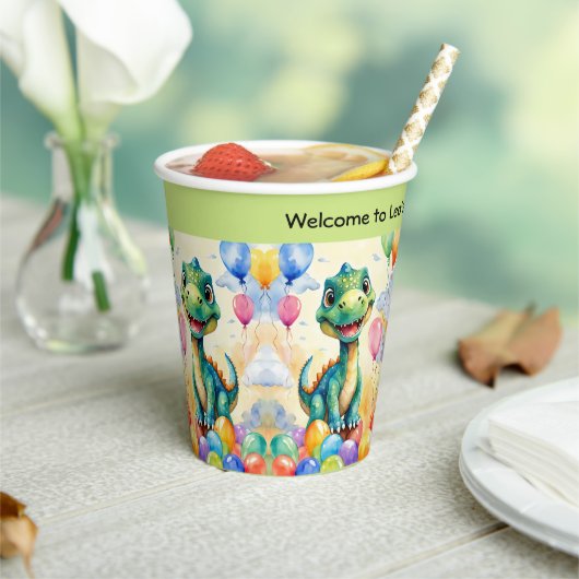 風船の多い可愛い小さなカラフル 紙コップ (インサイチュ)