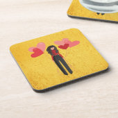 風船の女お洒落の子 コースター (左側)