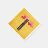 風船の女お洒落の子 スタンダードカクテルナプキン (角)