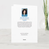 風船の少女 - CHOCのための子供たちの芸術 サンキューカード (裏面)