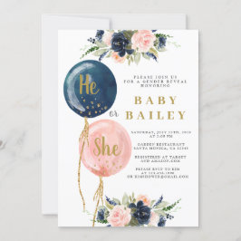 風船の性別による招待状の公開 招待状