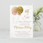 風船の性別発表パーティー招待状, グリッター 招待状 (スタンド正面)