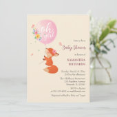 風船の招待状を持って飛ぶかわいい子狐 招待状 (スタンド正面)