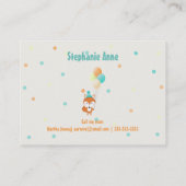 風船の日付カード付き遊ウッドランドキツネ コーリングカード (裏面)