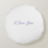 風船の水色イラストレーションバレンタインデーR ラウンドクッション (裏面)