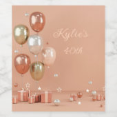 風船の色合い40th ワインラベル (シングルラベル)