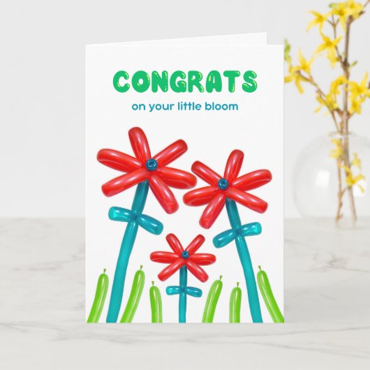 風船の花のご紹介 カード (黄色い花)