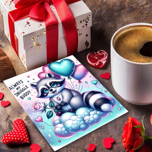 風船の花束 ラクダのバレンタインカード シーズンカード