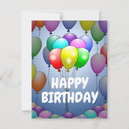 風船の誕生日カード