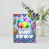 風船の誕生日カード (スタンド正面)