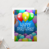 風船の誕生日カード カード (正面/裏面インサイチュ)