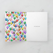 風船の誕生日パーティー 招待状 (内部)