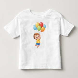 風船の誕生日幼児Tシャツ – ハッピー・リトル・キ トドラーTシャツ