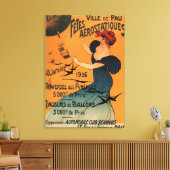 風船の鳥ポスターを待つ赤毛女性 キャンバスプリント (インサイチュ (リビング))