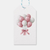 風船や贈り物が入ったかわいいテディベア ギフトタグ (裏面)