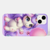 風船よくはしゃぐを持つユニコーン Case-Mate iPhoneケース (裏面 (横))